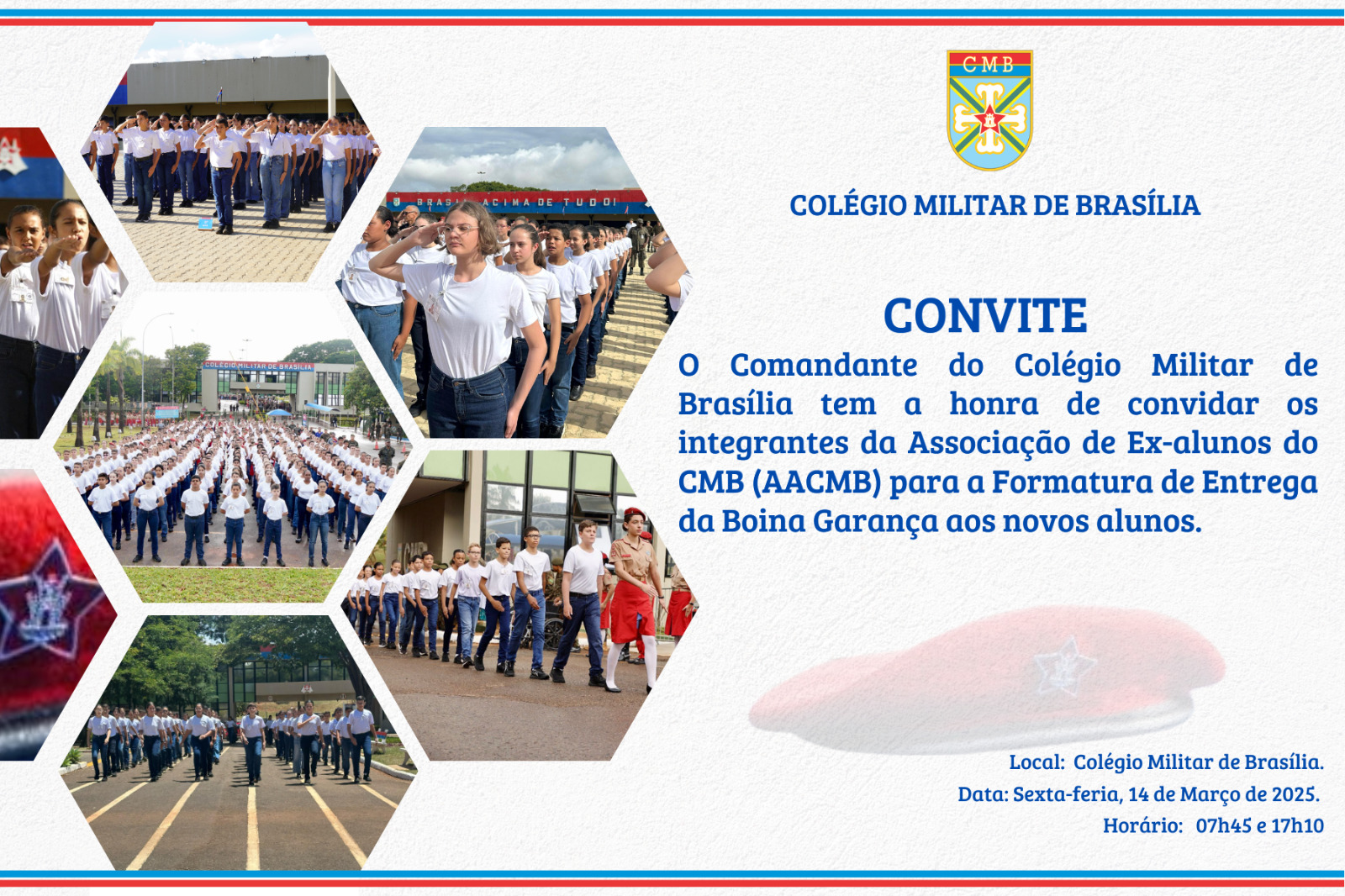 Formatura de entrega da Boina Garança