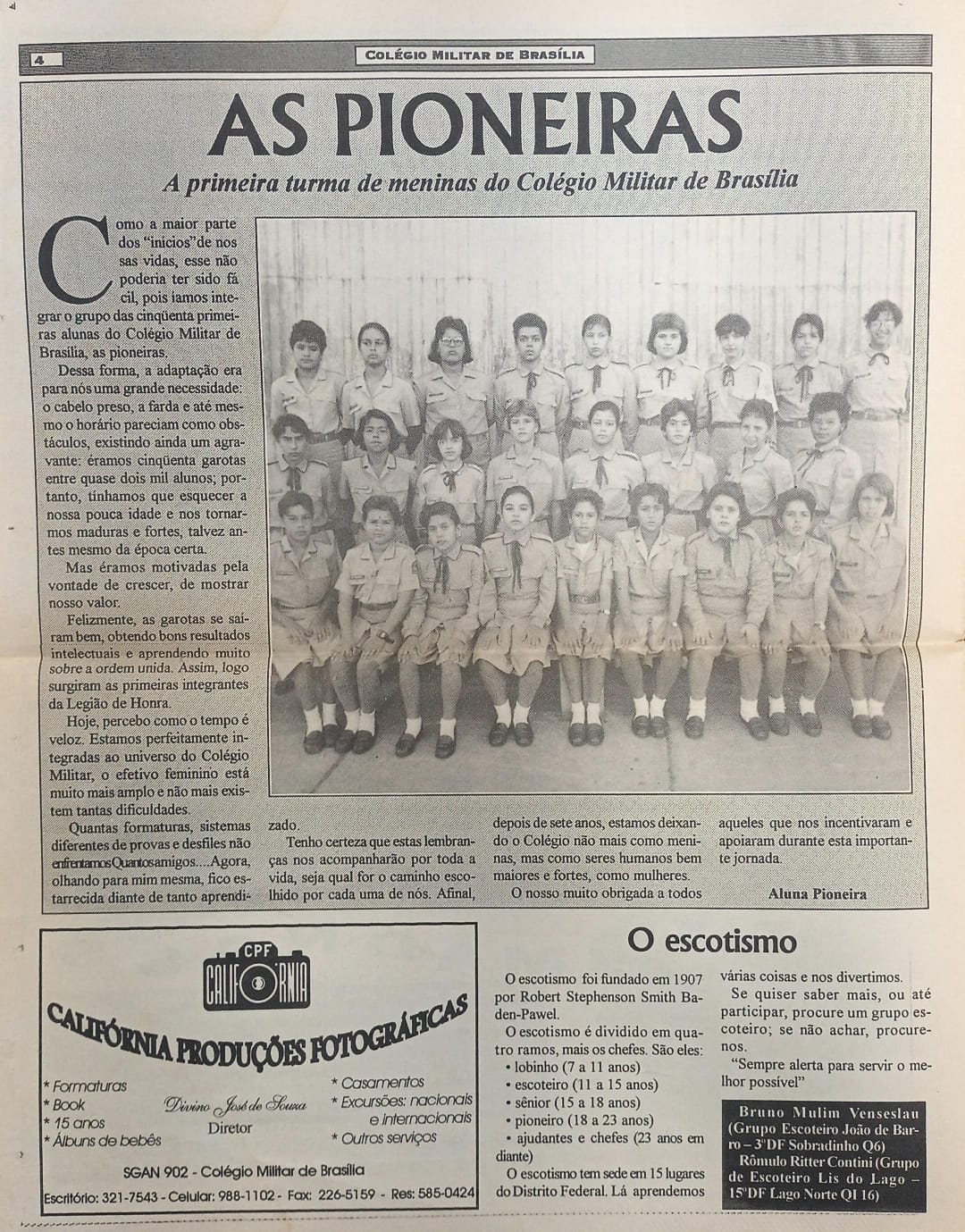 Primeira turma feminina a ingressar no CMB em 1989